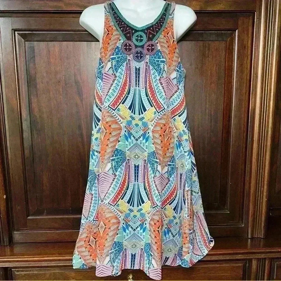 Madison Leigh Sleeveless Dress / Boho / Size 6!/ Multicolored - Picture 4 of 15